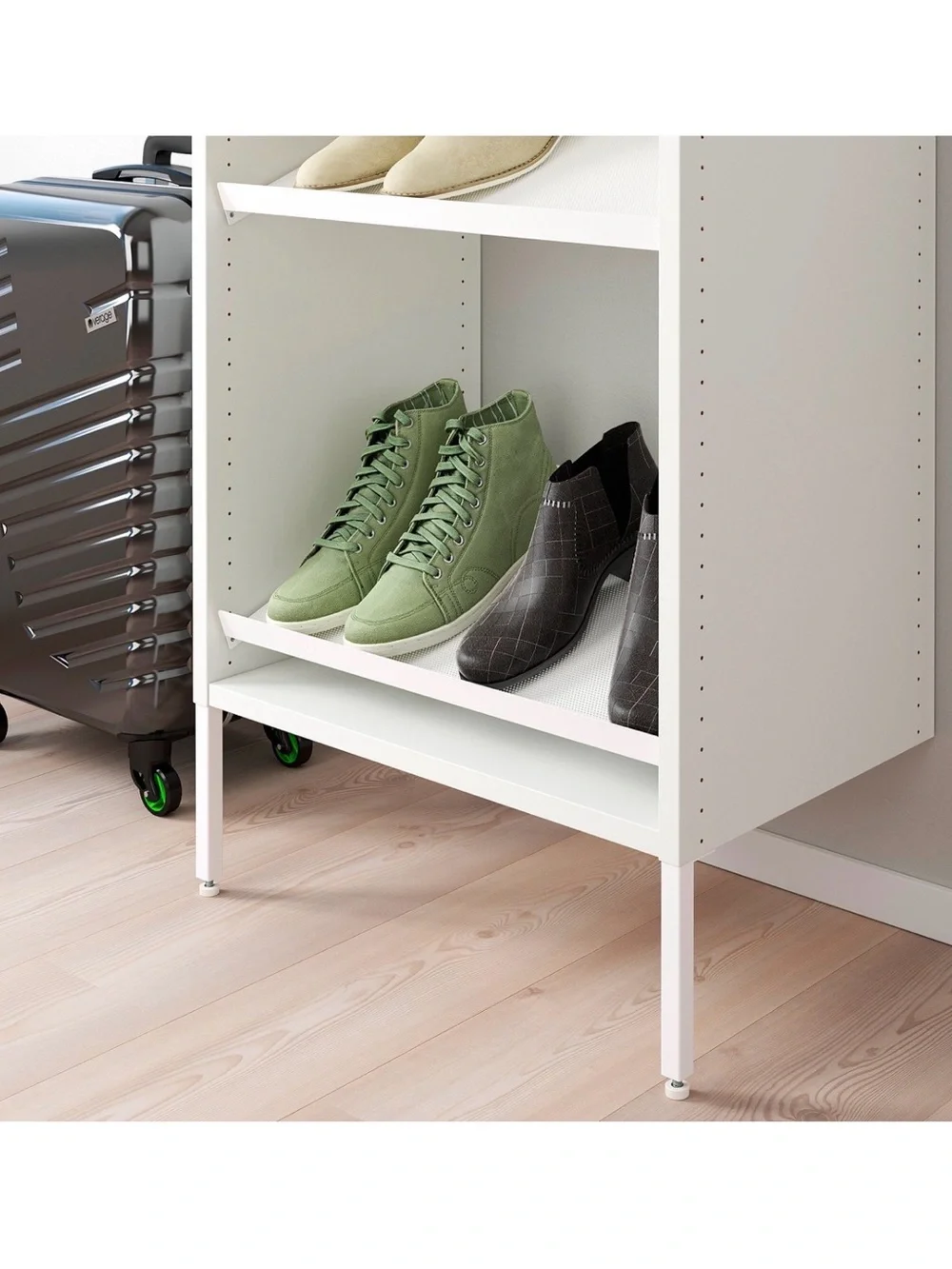 2 - AURDAL Shoe shelf, white, 22 1/4×15 3/4